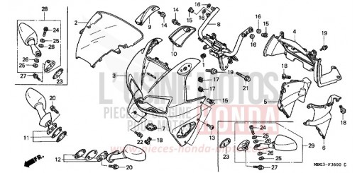 OBERER WINDLAUF VFR800FIW de 1998